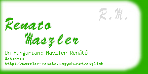 renato maszler business card
