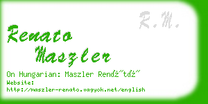 renato maszler business card